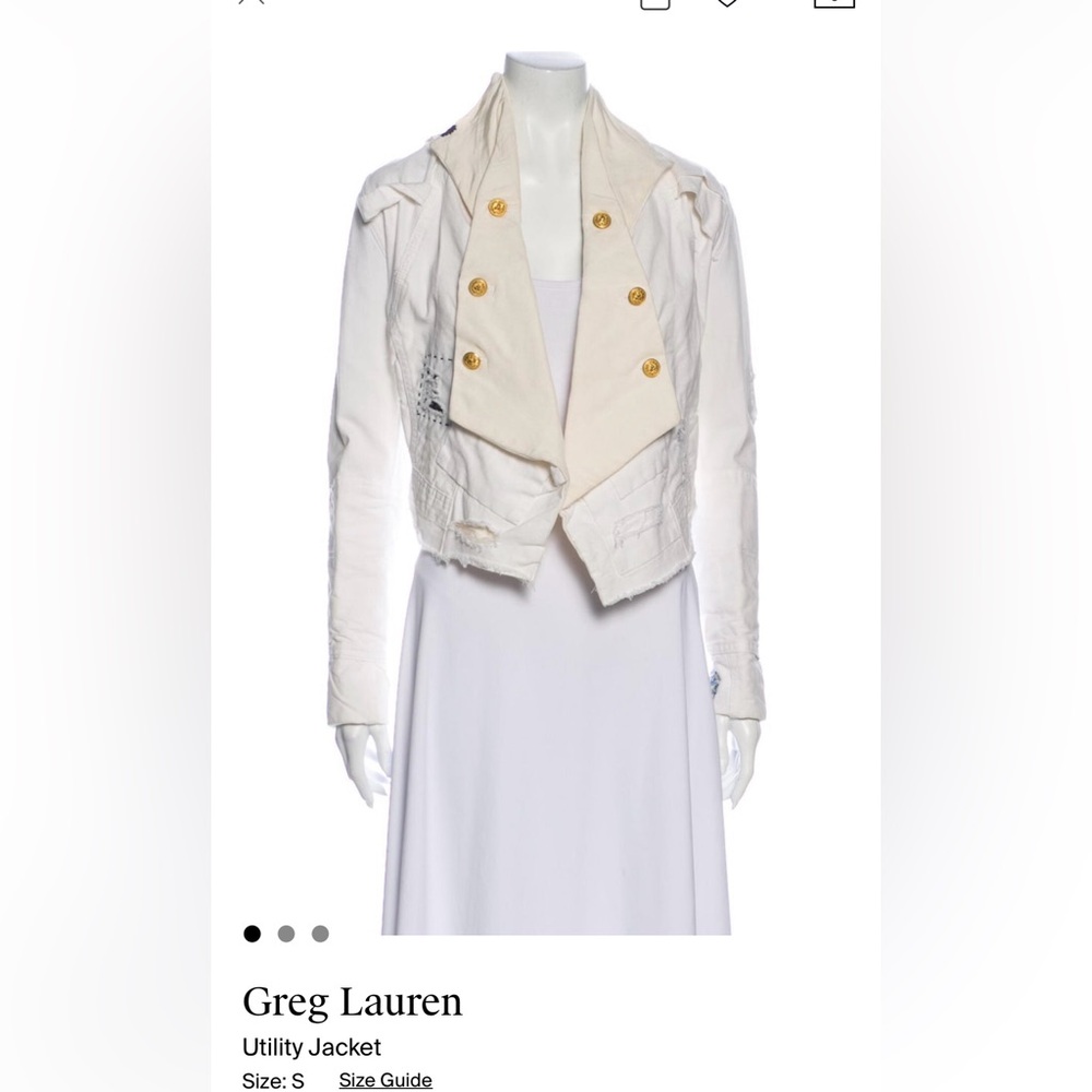 Stylish White Jacket with Gold Accents